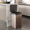 13-Gallon Copper Gold Stainless Steel Step Trash Can with Soft Close Lid