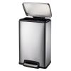 13-Gallon Kitchen Trash Can with Step Lid in Stainless Steel Finish