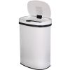 13 gL Stainless Steel Motion Sensor Trash Can White