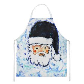 Novena Blue Santa Claus Apron Cooking Kitchen Server Baking Crafts Gardening for Adult Women Men, Unisex, Large, Multicolor