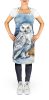 Snowy Owl Apron Cooking Kitchen Server Baking Crafts Gardening for Adult Women Men, Unisex, Large, Multicolor