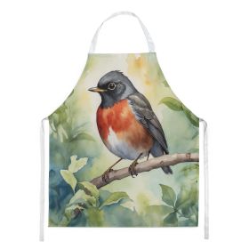 Wisconsin American Robin Apron Cooking Kitchen Server Baking Crafts Gardening for Adult Women Men, Unisex, Large, Multicolor