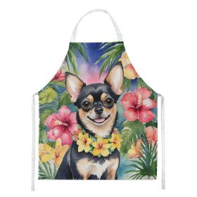 Chihuahua Luau Apron Cooking Kitchen Server Baking Crafts Gardening for Adult Women Men, Unisex, Large, Multicolor