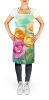 Ranunculus in Watercolor Apron Cooking Kitchen Server Baking Crafts Gardening for Adult Women Men, Unisex, Large, Multicolor