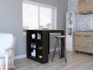 Kitchen Counter Dining Table Toledo, Kitchen, Black / Pine