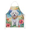 Coton de Tulear Luau Apron Cooking Kitchen Server Baking Crafts Gardening for Adult Women Men, Unisex, Large, Multicolor