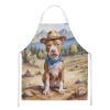 NEW Pit Bull Terrier Cowboy Welcome Apron Cooking Kitchen Server Baking Crafts Gardening for Adult Women Men, Unisex, Large, Multicolor