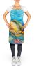 Flounder Apron Cooking Kitchen Server Baking Crafts Gardening for Adult Women Men, Unisex, Large, Multicolor