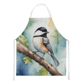 Massachusetts Blackcapped Chickadee Apron Cooking Kitchen Server Baking Crafts Gardening for Adult Women Men, Unisex, Large, Multicolor