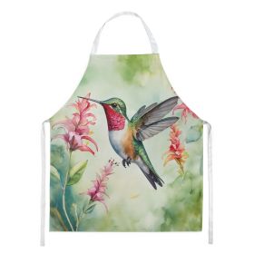 Broadtailed Hummingbird Apron Cooking Kitchen Server Baking Crafts Gardening for Adult Women Men, Unisex, Large, Multicolor