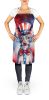 American Hairless Terrier Patriotic American Apron Cooking Kitchen Server Baking Crafts Gardening for Adult Women Men, Unisex, Large, Multicolor