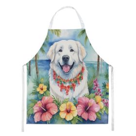 Great Pyrenees Luau Apron Cooking Kitchen Server Baking Crafts Gardening for Adult Women Men, Unisex, Large, Multicolor