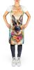 German Shepherd Luau Apron Cooking Kitchen Server Baking Crafts Gardening for Adult Women Men, Unisex, Large, Multicolor