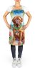 Dogue de Bordeaux Luau Apron Cooking Kitchen Server Baking Crafts Gardening for Adult Women Men, Unisex, Large, Multicolor