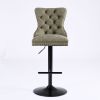 A&A Furniture,Aged and Retro PU Swivel Barstools Adjusatble Seat Height from 26-33 Inch