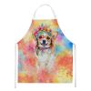 Chihuahua Hippie Dawg Apron Cooking Kitchen Server Baking Crafts Gardening for Adult Women Men, Unisex, Large, Multicolor