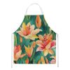 Lilies in Watercolor Apron Cooking Kitchen Server Baking Crafts Gardening for Adult Women Men, Unisex, Large, Multicolor