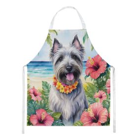 Skye Terrier Luau Apron Cooking Kitchen Server Baking Crafts Gardening for Adult Women Men, Unisex, Large, Multicolor