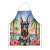 Doberman Pinscher Luau Apron Cooking Kitchen Server Baking Crafts Gardening for Adult Women Men, Unisex, Large, Multicolor