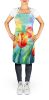 Tulips in Watercolor Apron Cooking Kitchen Server Baking Crafts Gardening for Adult Women Men, Unisex, Large, Multicolor