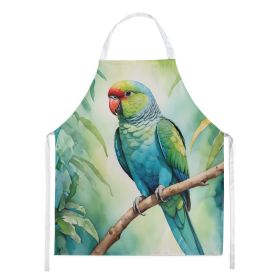 African Ringneck Parrot Apron Cooking Kitchen Server Baking Crafts Gardening for Adult Women Men, Unisex, Large, Multicolor