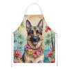 German Shepherd Luau Apron Cooking Kitchen Server Baking Crafts Gardening for Adult Women Men, Unisex, Large, Multicolor