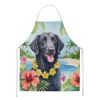 Curly-Coated Retriever Luau Apron Cooking Kitchen Server Baking Crafts Gardening for Adult Women Men, Unisex, Large, Multicolor