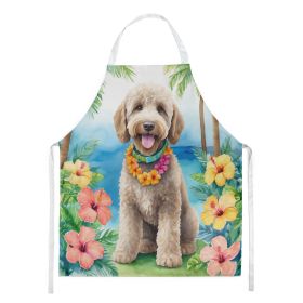 Labradoodle Luau Apron Cooking Kitchen Server Baking Crafts Gardening for Adult Women Men, Unisex, Large, Multicolor