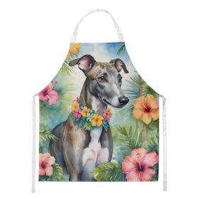 Greyhound Luau Apron Cooking Kitchen Server Baking Crafts Gardening for Adult Women Men, Unisex, Large, Multicolor