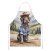 German Wirehaired Pointer Cowboy Welcome Apron Cooking Kitchen Server Baking Crafts Gardening for Adult Women Men, Unisex, Large, Multicolor