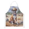 Boxer Cowboy Welcome Apron Cooking Kitchen Server Baking Crafts Gardening for Adult Women Men, Unisex, Large, Multicolor