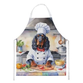 Gordon Setter The Chef Apron Cooking Kitchen Server Baking Crafts Gardening for Adult Women Men, Unisex, Large, Multicolor