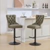 A&A Furniture,Aged and Retro PU Swivel Barstools Adjusatble Seat Height from 26-33 Inch