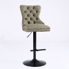 A&A Furniture,Aged and Retro PU Swivel Barstools Adjusatble Seat Height from 26-33 Inch