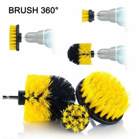 Drill Brush Set Power Scrubber Brushes for Car Wash Cleaning Carpet Tile Grout (Option: Default)