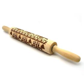 Rolling Pin Christmas Embossing (Option: Reindeer 43cm)