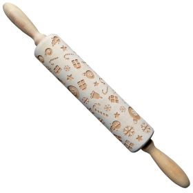 Rolling Pin Christmas Embossing (Option: 35cmx5cm)