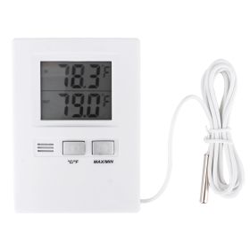 High Precision LCD Digital Indoor&Outdoor Thermometer Temperature Meter Tester Battery Powered (Option: as picture)