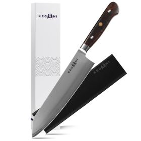 Kegani Kiritsuke Knife - 8-Inch Professional Japanese Chef Knife, Japanese VG-10 Ultra-Sharp Kitchen Knives, 9 Layer Clad Steel - Ergonomic Handl (Option: Kiritsuke Knife)