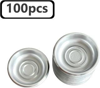 100 Pcs Plastic Disposable Sauce Dishes, Dipping Soy Sauce Seasoning Plate Bowls, Mini Condiment Appetizer Tray For Sushi Soy Mustard Vinegar Ket (Color: Silver)