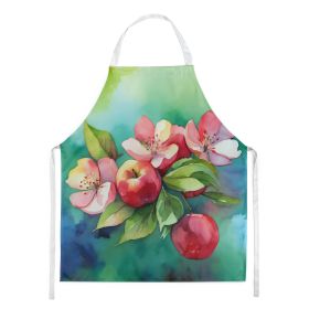 NEW Arkansas Apple Blossom in Watercolor Apron Cooking Kitchen Server Baking Crafts Gardening for Adult Women Men, Unisex, Large, Multicolor (Default: Default)