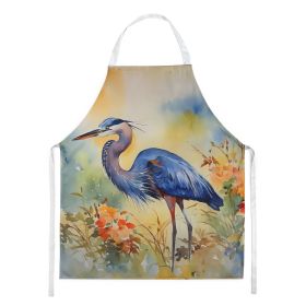 Blue Heron Apron Cooking Kitchen Server Baking Crafts Gardening for Adult Women Men, Unisex, Large, Multicolor (Default: Default)