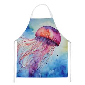 Jellyfish Apron Cooking Kitchen Server Baking Crafts Gardening for Adult Women Men, Unisex, Large, Multicolor (Default: Default)