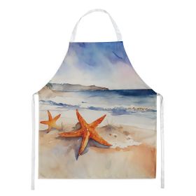 Starfish Apron Cooking Kitchen Server Baking Crafts Gardening for Adult Women Men, Unisex, Large, Multicolor (Default: Default)