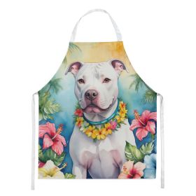 NEW Pit Bull Terrier Luau Apron Cooking Kitchen Server Baking Crafts Gardening for Adult Women Men, Unisex, Large, Multicolor (Default: Default)