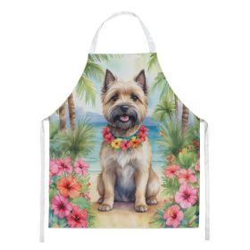 Cairn Terrier Luau Apron Cooking Kitchen Server Baking Crafts Gardening for Adult Women Men, Unisex, Large, Multicolor (Default: Default)